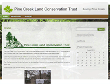 Tablet Screenshot of pinecreeklandtrust.org